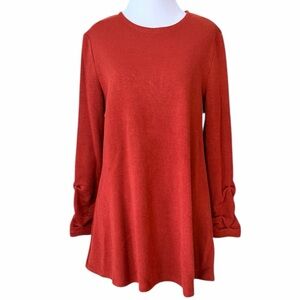 BOHO CHIC Burnt Orange Flowy Sweater